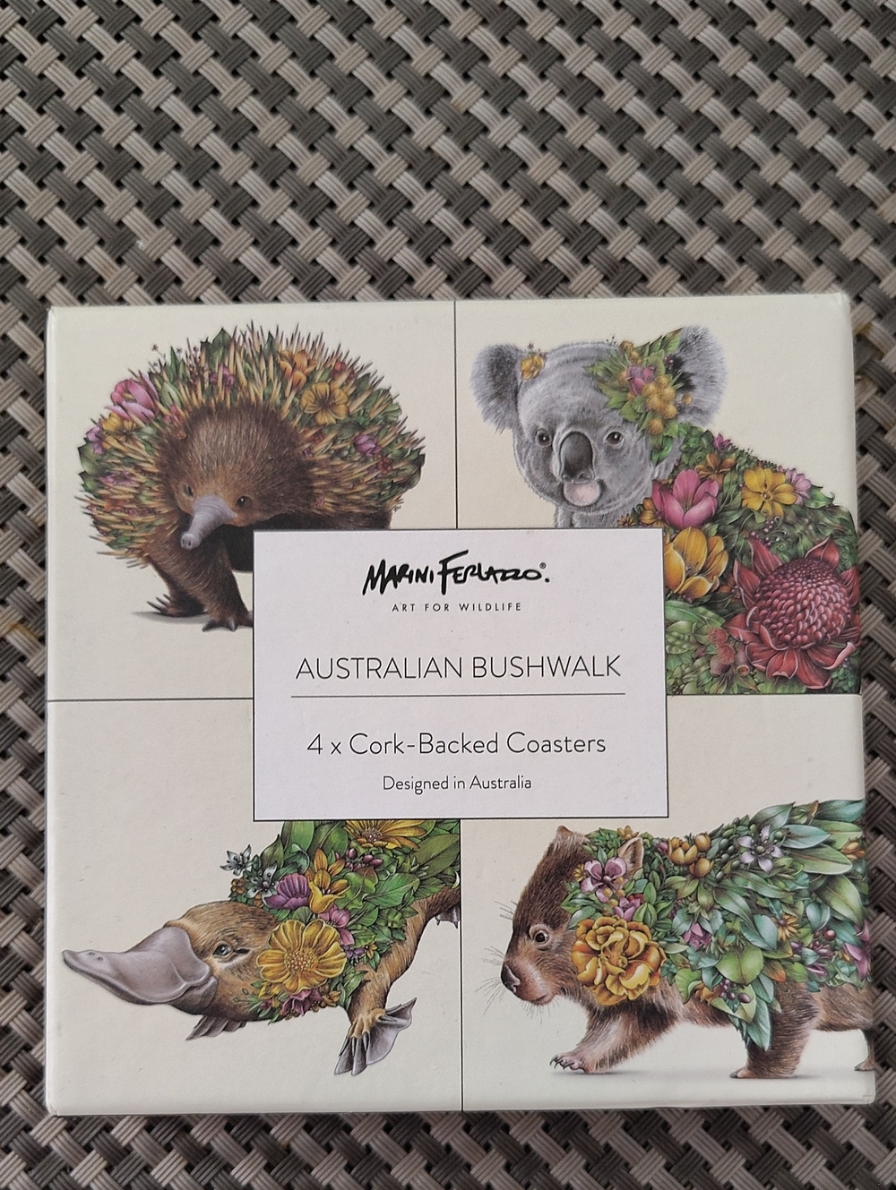 Marini Ferlazzo Art For Wildlife 4-Cork-backed Coasters